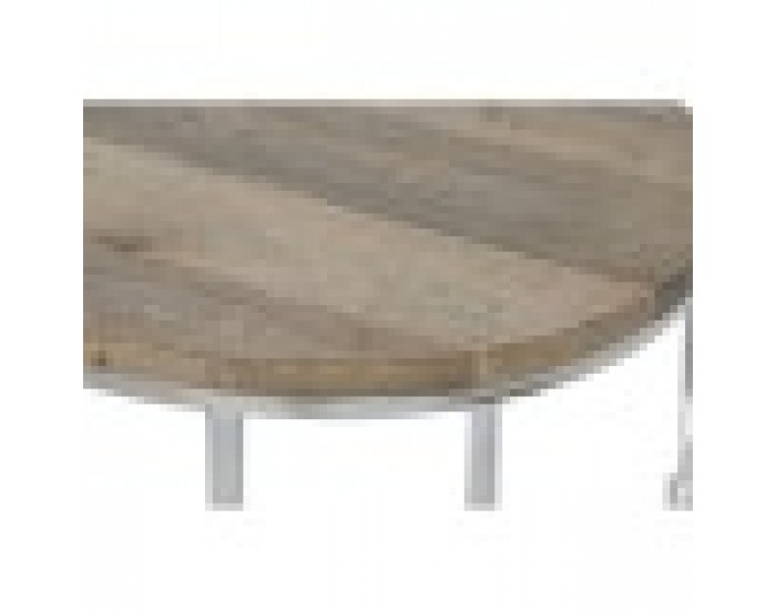 Комплект от 3 маси Home ESPRIT Кафяв Сребрист Естествен Стомана Дърво манго 49,5 x 49,5 x 62 cm