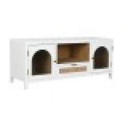 ТВ шкаф Home ESPRIT Бял Кристал Дърво от пауловния 120 x 40 x 50 cm - Маси