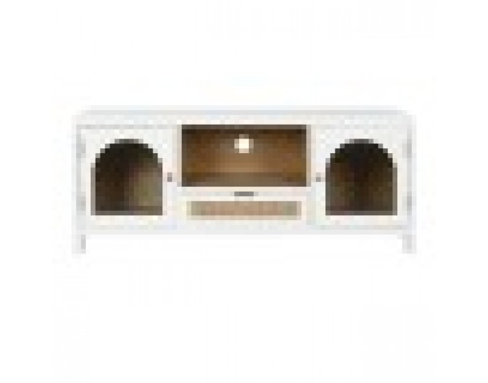 ТВ шкаф Home ESPRIT Бял Кристал Дърво от пауловния 120 x 40 x 50 cm