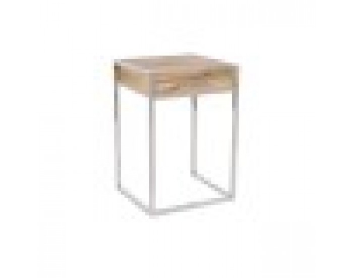 Комплект от 2 маси Home ESPRIT Кафяв Сребрист Естествен Стомана Дърво манго 45,5 x 41 x 66,5 cm