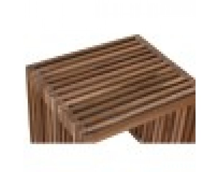 Комплект от 3 маси Home ESPRIT Естествен Тик 40 x 40 x 40 cm