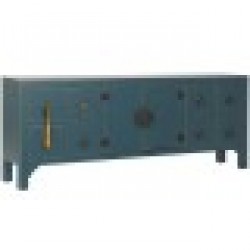 ТВ шкаф DKD Home Decor Ела Тъмно синьо Дървен MDF 130 x 24 x 51 cm - Холни маси
