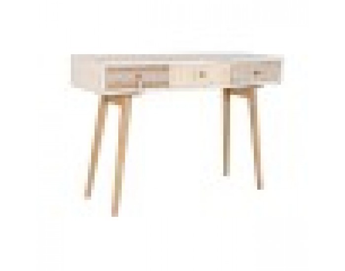 Конзола DKD Home Decor Ела Естествен Бял 120 x 35 x 80 cm