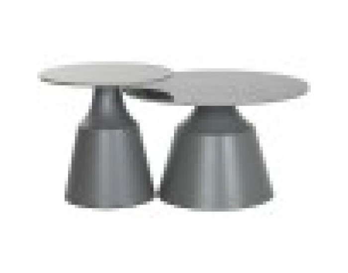 Конзола Home ESPRIT Сив Метал Керамика 70 x 70 x 43 cm 70 x 70 x 1 cm