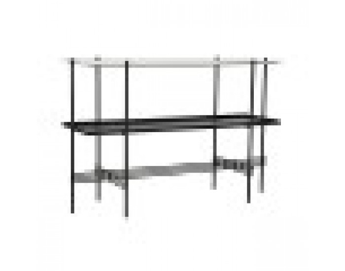 Конзола DKD Home Decor, Черен Метал, Бял Мрамор, Модерен, 120 x 40 x 80 cm