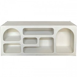 ТВ шкаф Home ESPRIT Бял 120 x 26 x 50 cm - Маси
