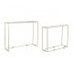 Комплект от 2 маси DKD Home Decor Бял Черен Златен 100 x 28 x 80 cm - Холни маси