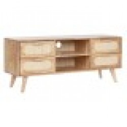 ТВ шкаф Home ESPRIT Естествен Метал каучук 120 x 30 x 48 cm - Маси