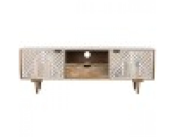 ТВ шкаф Home ESPRIT Бял Дърво манго 160 x 41 x 55 cm ТВ шкаф Home ESPRIT Бял Дърво манго 160 x 41 x 55 cm