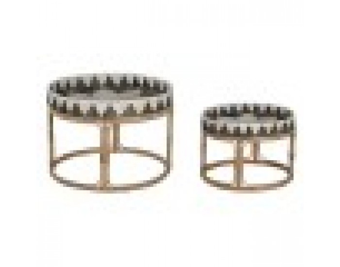 Комплект от 2 маси Home ESPRIT Pатан 70 X 70 X 52 cm