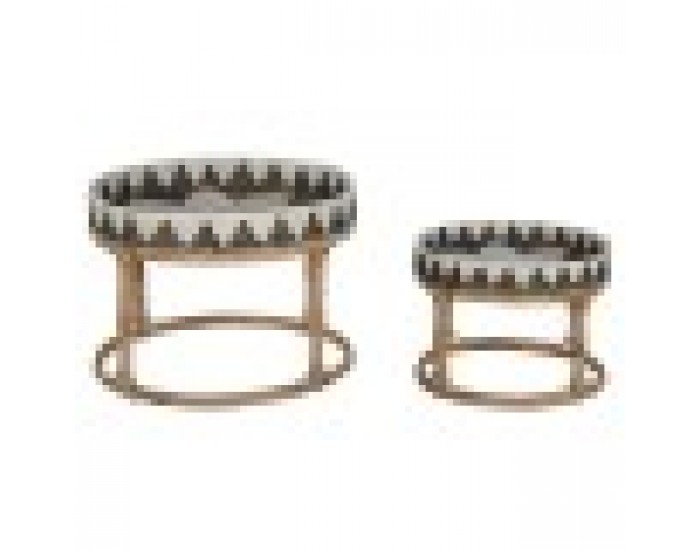 Комплект от 2 маси Home ESPRIT Pатан 70 X 70 X 52 cm