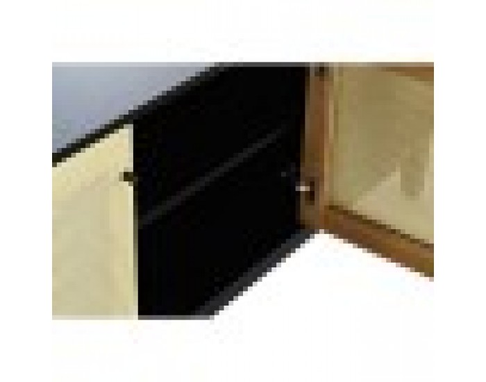 ТВ шкаф DKD Home Decor, Черен, Ела, Pатан