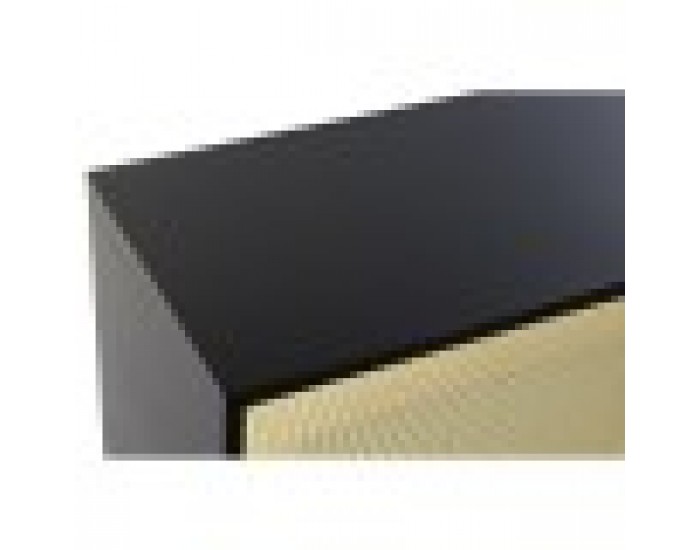 ТВ шкаф DKD Home Decor, Черен, Ела, Pатан