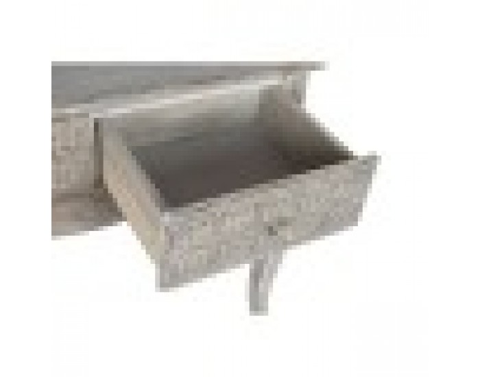 Портманто с 2 чекмеджета DKD Home Decor Бял Кафяв Дърво манго 91 x 42 x 81 cm