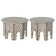 Комплект от 2 маси DKD Home Decor Естествен Дърво манго 75 x 75 x 45 cm Комплект от 2 маси DKD Home Decor Естествен Дърво манго 75 x 75 x 45 cm