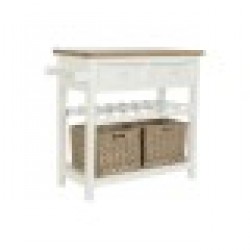 Console DKD Home Decor Бежов плетена ракита Дърво от пауловния 88 x 38 x 80 cm - Холни маси
