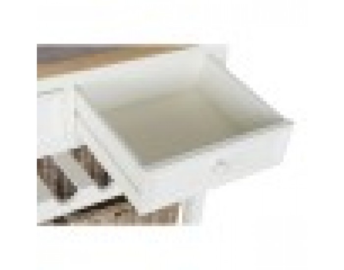 Console DKD Home Decor Бежов плетена ракита Дърво от пауловния 88 x 38 x 80 cm Console DKD Home Decor Бежов плетена ракита Дърво от пауловния 88 x 38 x 80 cm