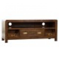 ТВ шкаф DKD Home Decor, Aкациево дърво, 115 x 40.5 x 48 cm - Холни маси