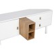 ТВ шкаф Home ESPRIT Бял Естествен полипропилен Дървен MDF 140 x 40 x 55 cm