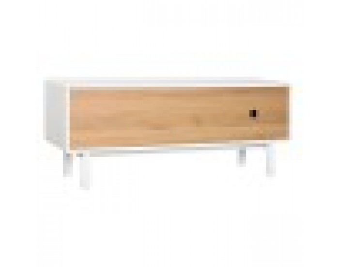 ТВ шкаф Home ESPRIT Бял Естествен полипропилен Дървен MDF 140 x 40 x 55 cm