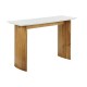 Console Home ESPRIT Бял Кафяв Мрамор Дърво манго 120 x 38 x 77 cm Console Home ESPRIT Бял Кафяв Мрамор Дърво манго 120 x 38 x 77 cm