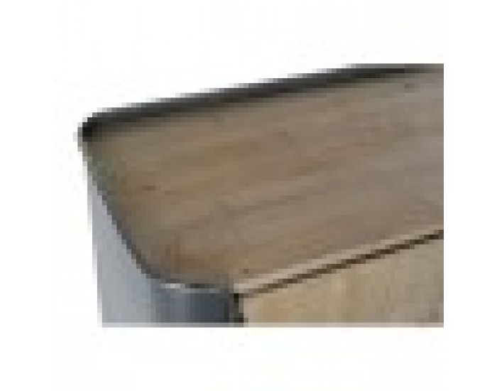 ТВ шкаф DKD Home Decor 144 x 47 x 76 cm Естествен Сив Метал ТВ шкаф DKD Home Decor 144 x 47 x 76 cm Естествен Сив Метал