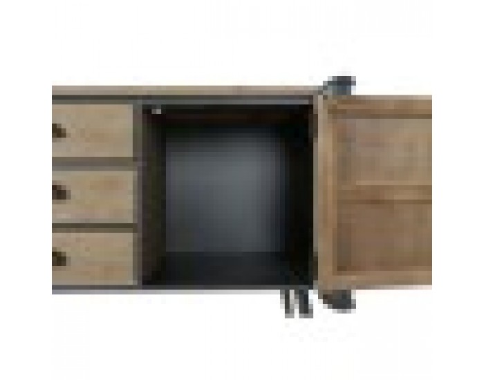 ТВ шкаф DKD Home Decor 144 x 47 x 76 cm Естествен Сив Метал ТВ шкаф DKD Home Decor 144 x 47 x 76 cm Естествен Сив Метал