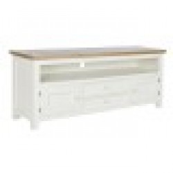 ТВ шкаф DKD Home Decor Бежов Естествен Дърво от пауловния 134,5 x 35 x 55 cm - Холни маси