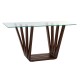 Помощна маса DKD Home Decor Кристал Кафяв Прозрачен Oрех 145 x 45 x 75 cm