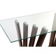 Помощна маса DKD Home Decor Кристал Кафяв Прозрачен Oрех 145 x 45 x 75 cm