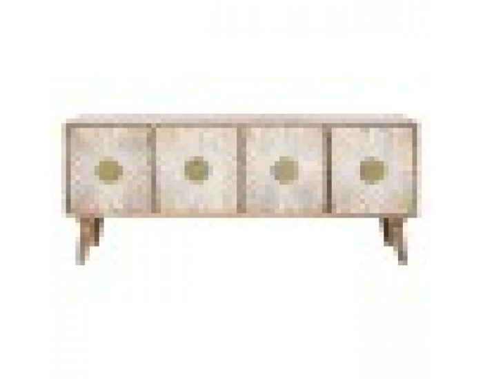 ТВ шкаф Home ESPRIT Златен Естествен Дървен 145 x 40 x 60 cm