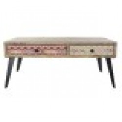 Помощна маса DKD Home Decor Метал Дърво манго (110 x 70 x 45 cm) - Холни маси