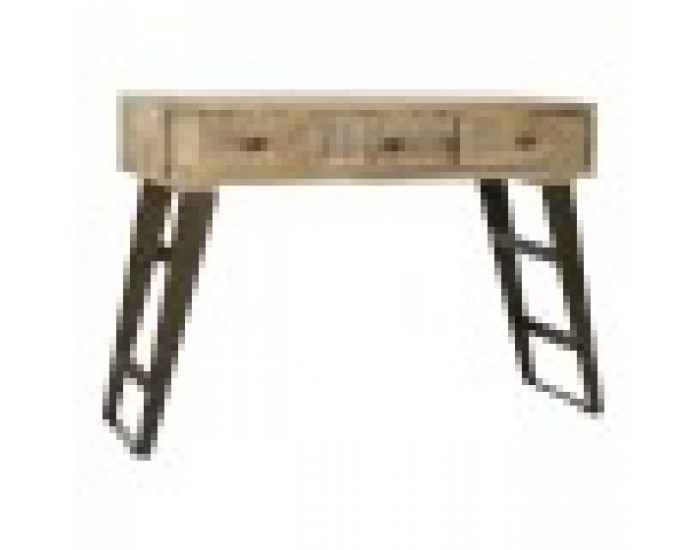 Конзола DKD Home Decor, Черен, Метал, Дърво манго, 130 x 40 x 89 cm