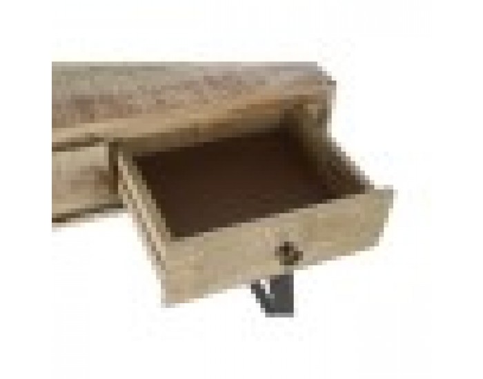 Конзола DKD Home Decor, Черен, Метал, Дърво манго, 130 x 40 x 89 cm