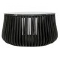 Помощна маса DKD Home Decor Черен Мрамор 90 x 90 x 45 cm Дърво манго - Холни маси