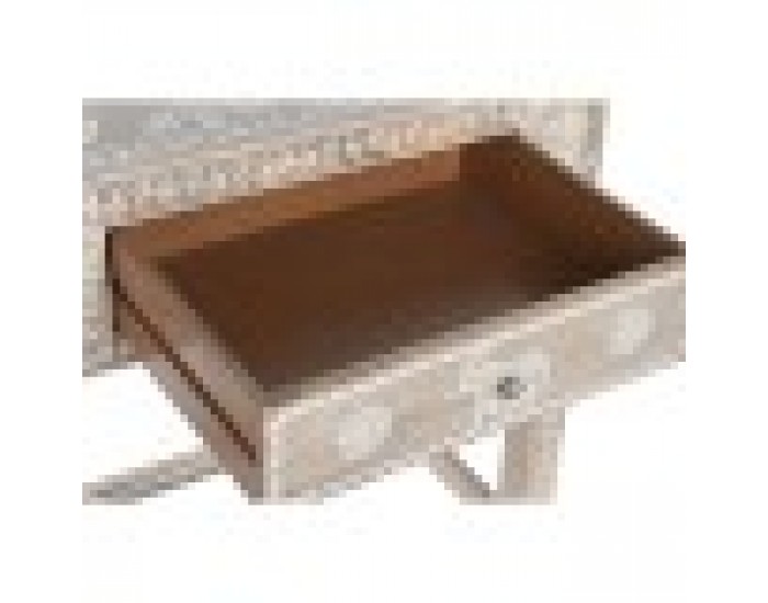 Конзола DKD Home Decor Естествен Дърво манго Огледало 117 x 40 x 76 cm