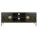 ТВ шкаф DKD Home Decor 140 x 40 x 55 cm Черен Метал Aкациево дърво