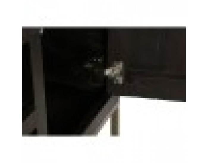 ТВ шкаф DKD Home Decor 140 x 40 x 55 cm Черен Метал Aкациево дърво