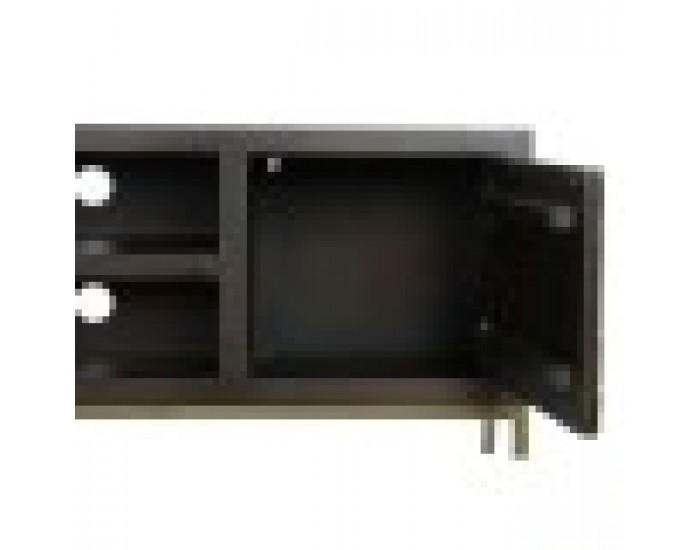 ТВ шкаф DKD Home Decor 140 x 40 x 55 cm Черен Метал Aкациево дърво