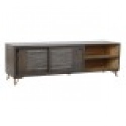 ТВ шкаф DKD Home Decor Метал Кафяв Дърво манго (160 x 40 x 50 cm) - Холни маси