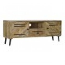 ТВ шкаф DKD Home Decor Кафяв Метал Дърво манго - Холни маси