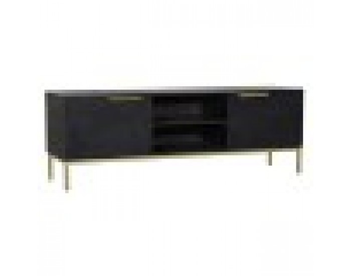 ТВ шкаф DKD Home Decor, Черен Метал, Златен, Дърво манго, 147 x 40 x 51 cm ТВ шкаф DKD Home Decor, Черен Метал, Златен, Дърво манго, 147 x 40 x 51 cm