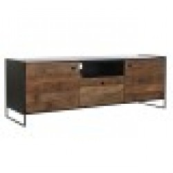 ТВ шкаф DKD Home Decor 144,5 x 40 x 51 cm Черен Оранжев Рециклирано дърво Бор - Холни маси