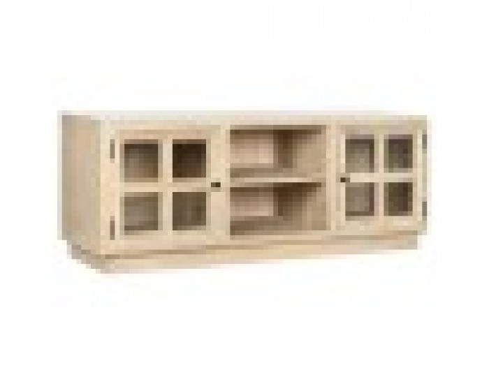 ТВ шкаф Home ESPRIT Естествен Кристал Дърво манго 135 x 35 x 52 cm ТВ шкаф Home ESPRIT Естествен Кристал Дърво манго 135 x 35 x 52 cm