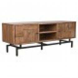 ТВ шкаф Home ESPRIT Кафяв Метал Aкациево дърво 148 x 45 x 55 cm - Маси