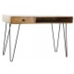 Бюро DKD Home Decor Естествен Черен Метал (115 x 55 x 76 cm) - Бюра