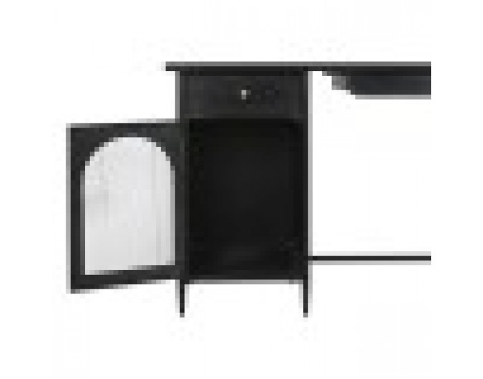 Бюро DKD Home Decor Черен Метал Кристал 120 x 50 x 80 cm