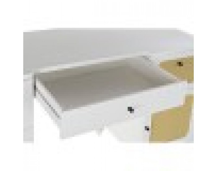 Бюро DKD Home Decor Ела Бял Pатан (140 x 50 x 76 cm) Бюро DKD Home Decor Ела Бял Pатан (140 x 50 x 76 cm)