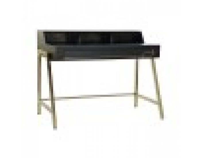 Бюро DKD Home Decor Черен Метал Златен Дърво манго (125 x 74 x 93.5 cm)