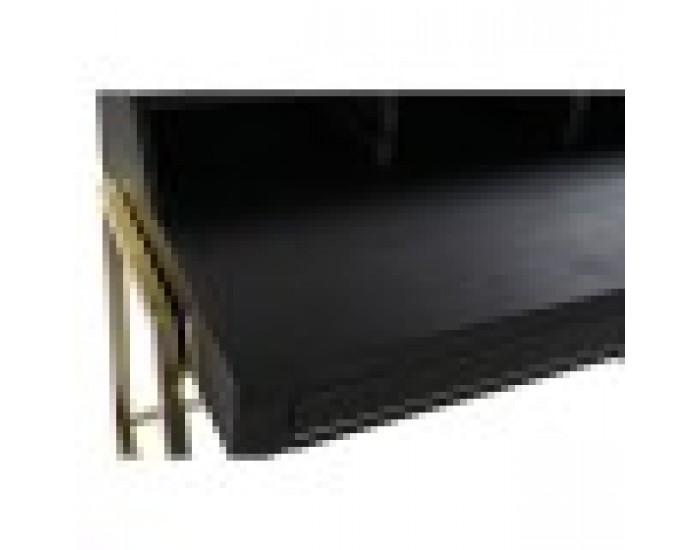 Бюро DKD Home Decor Черен Метал Златен Дърво манго (125 x 74 x 93.5 cm)